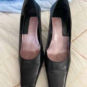 Nine West Black Leather Heels
